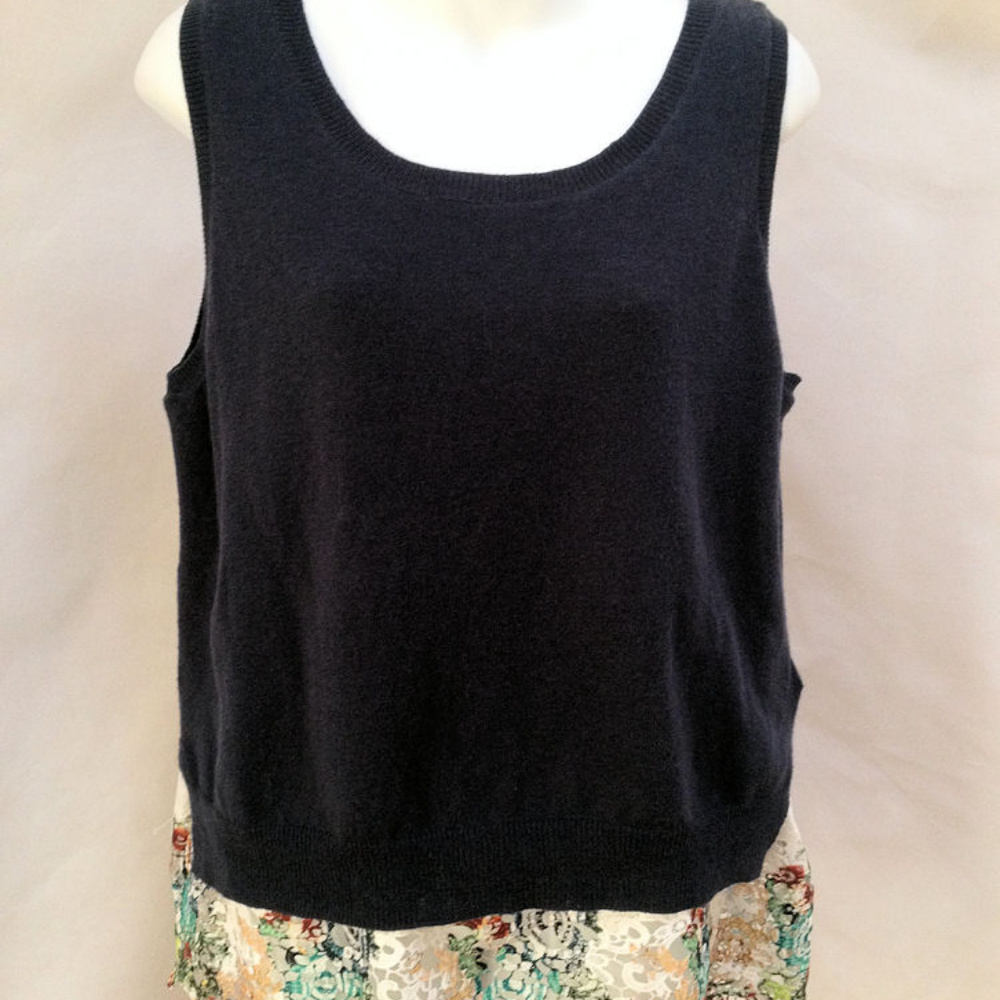 New Anthropologie Moth L Cutout Embroidered Top